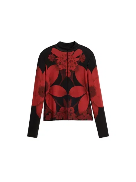 Desigual Tricou roșu negru