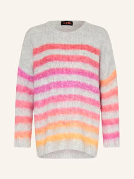 Miss Goodlife Sweter Z Dodatkiem Alpaki grau fuksja