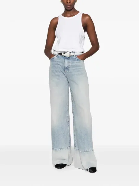 Blugi cu picior larg Icon Denim albastru