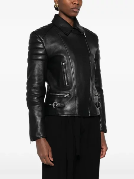 Geanta de piele Toteme negru