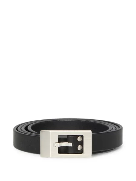 Curea Rick Owens cu cataramă cu autograf negru