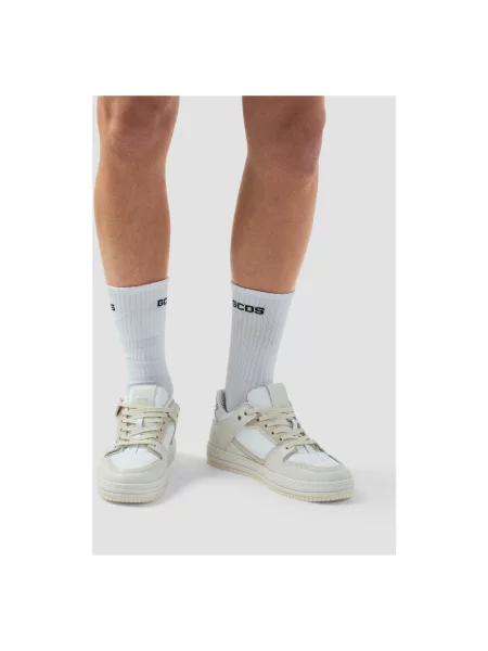 Sneakersy Gcds skórzane białe