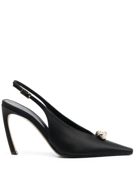 Pantofi cu toc Lanvin slingback negru
