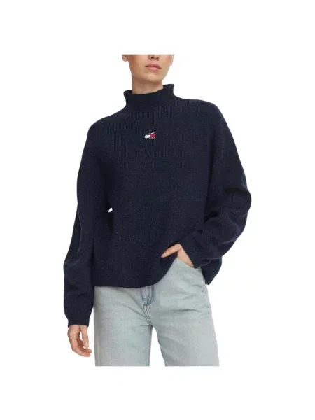 Tommy Jeans sveter dámsky s vlnou modrá
