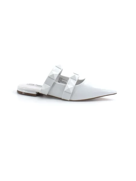 Klapki mules Steve Madden skórzane białe