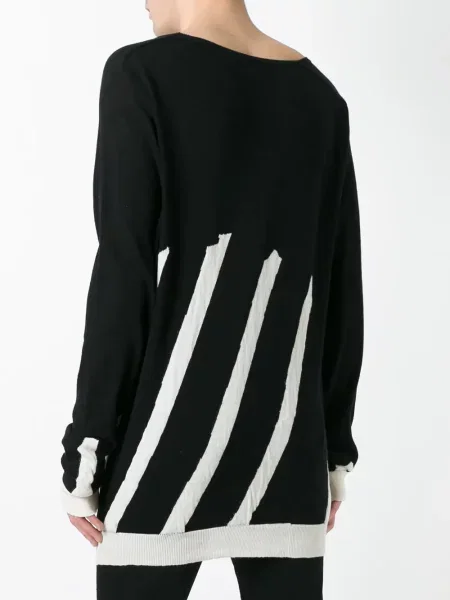 Pulover Haider Ackermann cu dungi negru