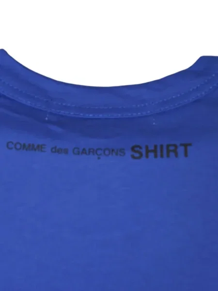 Тениска Comme Des Garçons с кръгло деколте синьо