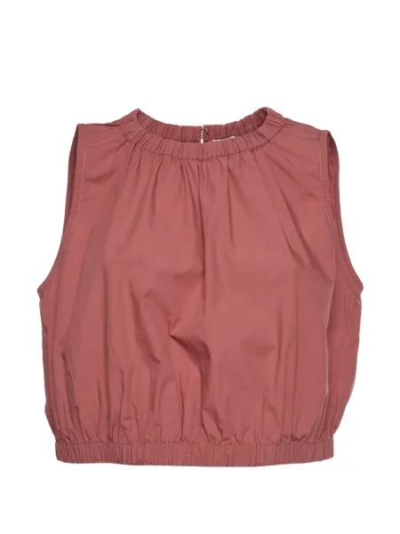 Decupat top Brunello Cucinelli din poplin roz