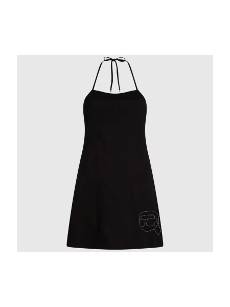 Karl Lagerfeld Rochie de plaja IKON RHINESTONE negru