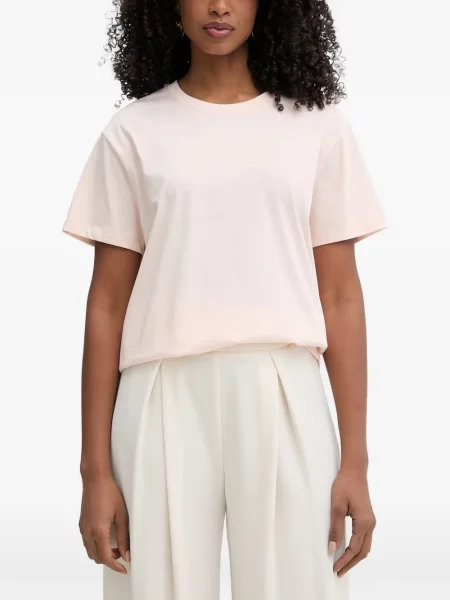 Tricou Twinset cu broderie roz