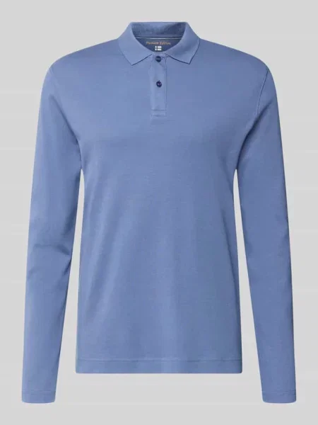 Koszulka polo o kroju regular fit z czystej bawełny Christian Berg Men niebieska