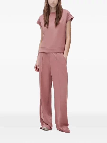 Tricou Benetton cu decolteu rotund roz