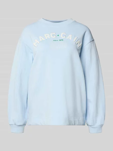 Bluza o kroju relaxed fit z detalem z logo Marc Cain