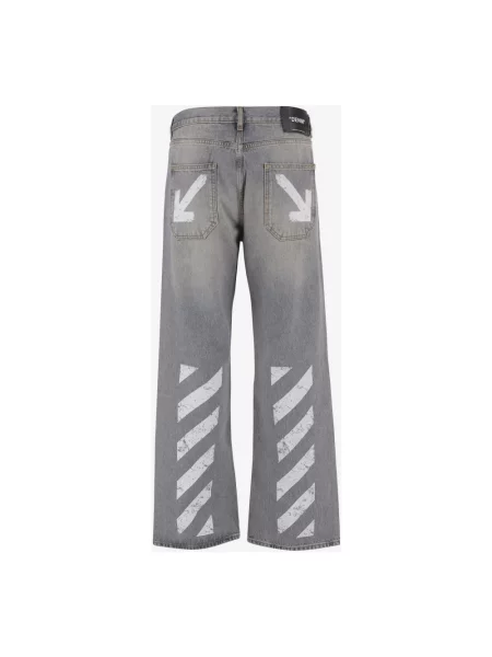 Szerokie jeansy Off-white białe