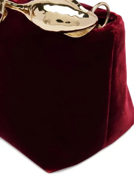 Geantă Erdem de catifea roșu