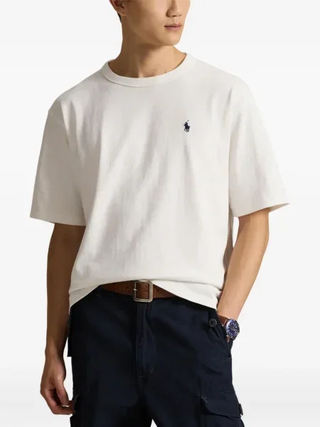 Dlouhá pruhovaná s límcem kšiltovka Polo Ralph Lauren modrá