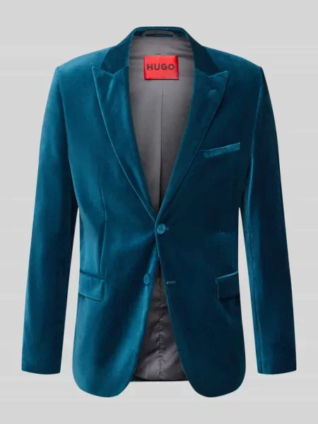 Smoking o kroju slim fit z fakturą aksamitu Hugo
