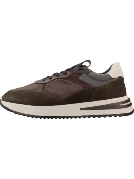 Sneakersy Stonefly zamszowe brązowe