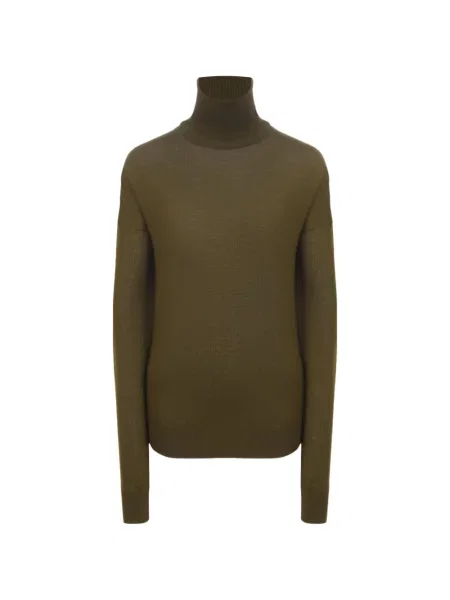 Pulover cu guler înalt heláncă Saint Laurent de lână verde