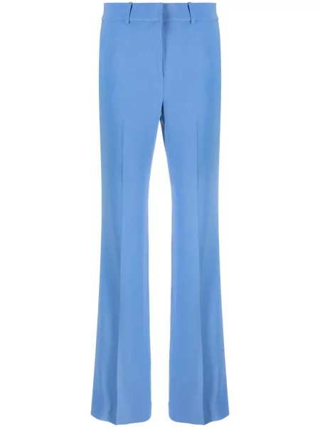 Pantaloni Michael Michael Kors din lână merinos cu funde cu dungi negru