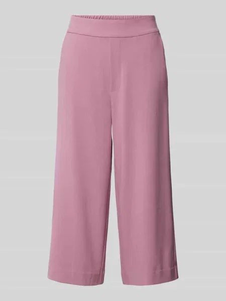 Spodnie materiałowe rozkloszowane o skróconym kroju model ‘Thorn’ Mbym