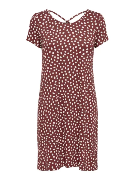 ONLY Obleka ONLBera rjasto rjava bela