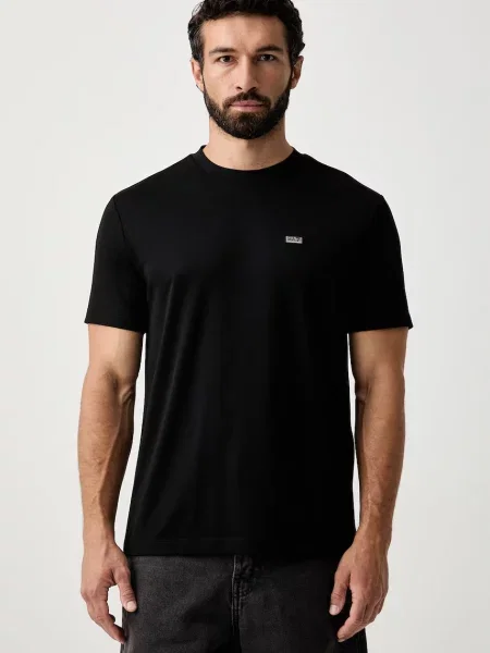 Emporio Armani tricou pentru bărbați cu modal negru