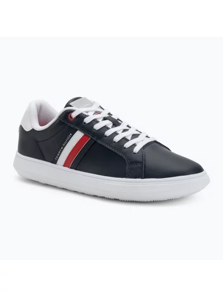 Buty Tommy Hilfiger Essential Leather Cupsole desert sky niebieskie