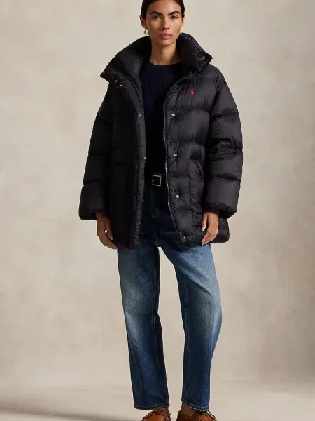 Пухова куртка Polo Ralph Lauren зимова чорний