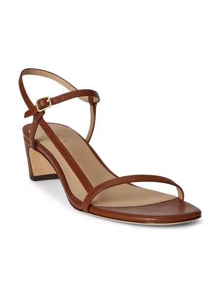 Kožené sandále Lauren Ralph Lauren Laine Md Hl hnedá