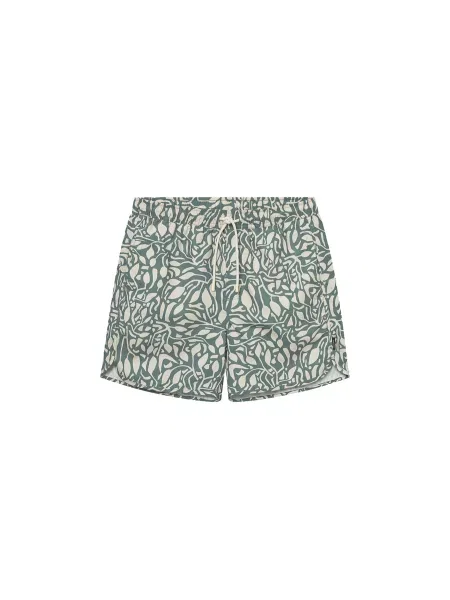 Dedicated Swim Shorts Sandhamn Leaf Mosaic Leaf Green Mężczyźni Szorty Dedicated Size: M zielony