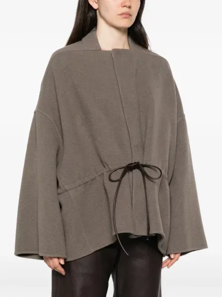 Μπουφάν Rick Owens γραβάτες καμπάνα γκρι