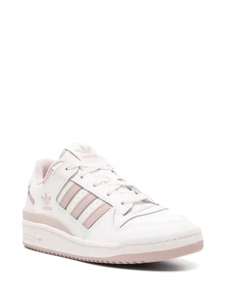 Sneakersy Adidas Forum w paski skórzane klasyczne białe