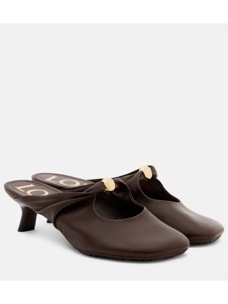 Papuci tip mules Loewe din piele maro