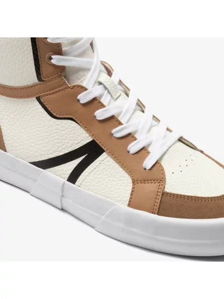 Lacoste Skórzane Sneakersy Mid beżowy