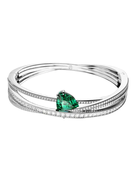Lniana bransoletka Swarovski szara