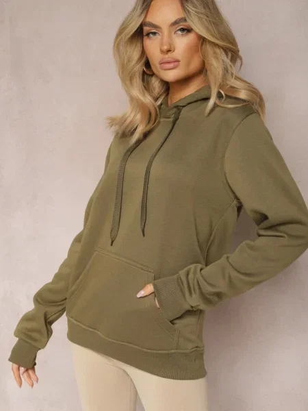 Geacă Other cu glugă clasică verde