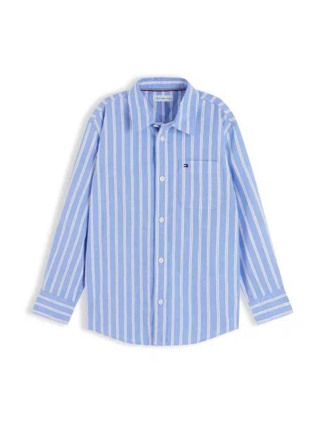 TOMMY HILFIGER Cămașă albastru deschis / roşu închis alb