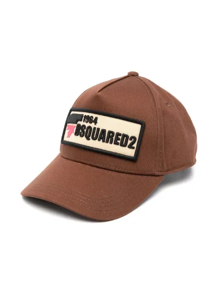 Czapka z daszkiem dziecięca Dsquared2 brązowa