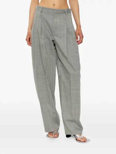 Pantaloni Alexander Wang de lână gri