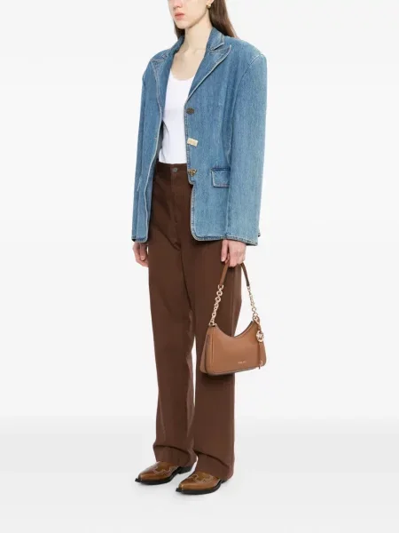 Colier Michael Kors din piele maro