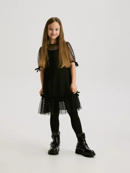 Reserved Сукня в горошок чорний