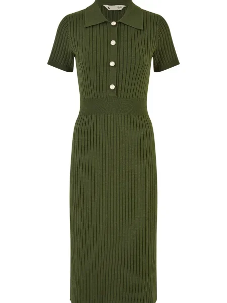 Yumi Rochie tricotat verde