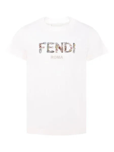 Koszulka dziecięca Fendi biała