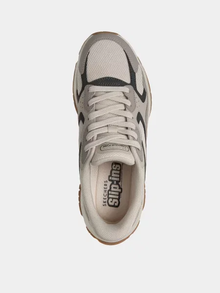 Кожаные повседневные кроссовки Skechers бежевые