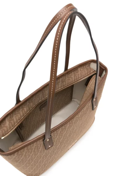 Geantă shopper Liu Jo din jacard maro