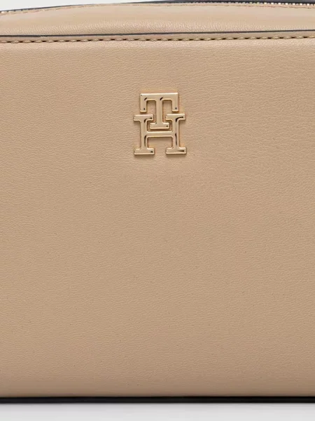 Tommy Hilfiger чанта crossbody дамска от имитация на кожа бежово