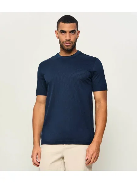 BOSS BLACK Tricou H-Thompson | mercerizat negru