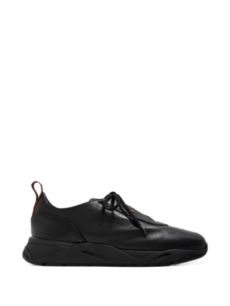 Sneakerși Santoni din piele negru