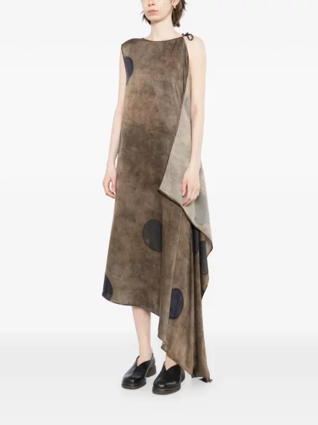 Rochie Uma Wang asimetrică maro
